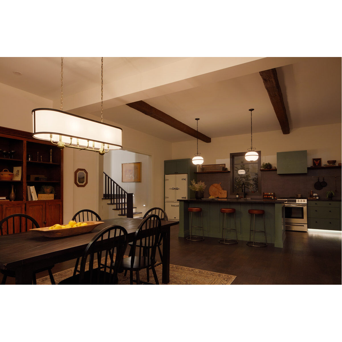 Homestead Heddle 8 Light 13 inch Natural Brass Chandelier Linear Ceiling Light